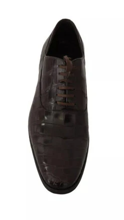 Dolce & Gabbana Brown Patterned Leather Dress Formal Men's Shoes (Pre-Owned) -Lux Lair Store 5932521