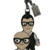 Dolce & Gabbana Silver Leather Dominico Stefano #DGFAMILY Logo Badge Men's Keychain -Lux Lair Store 5933061