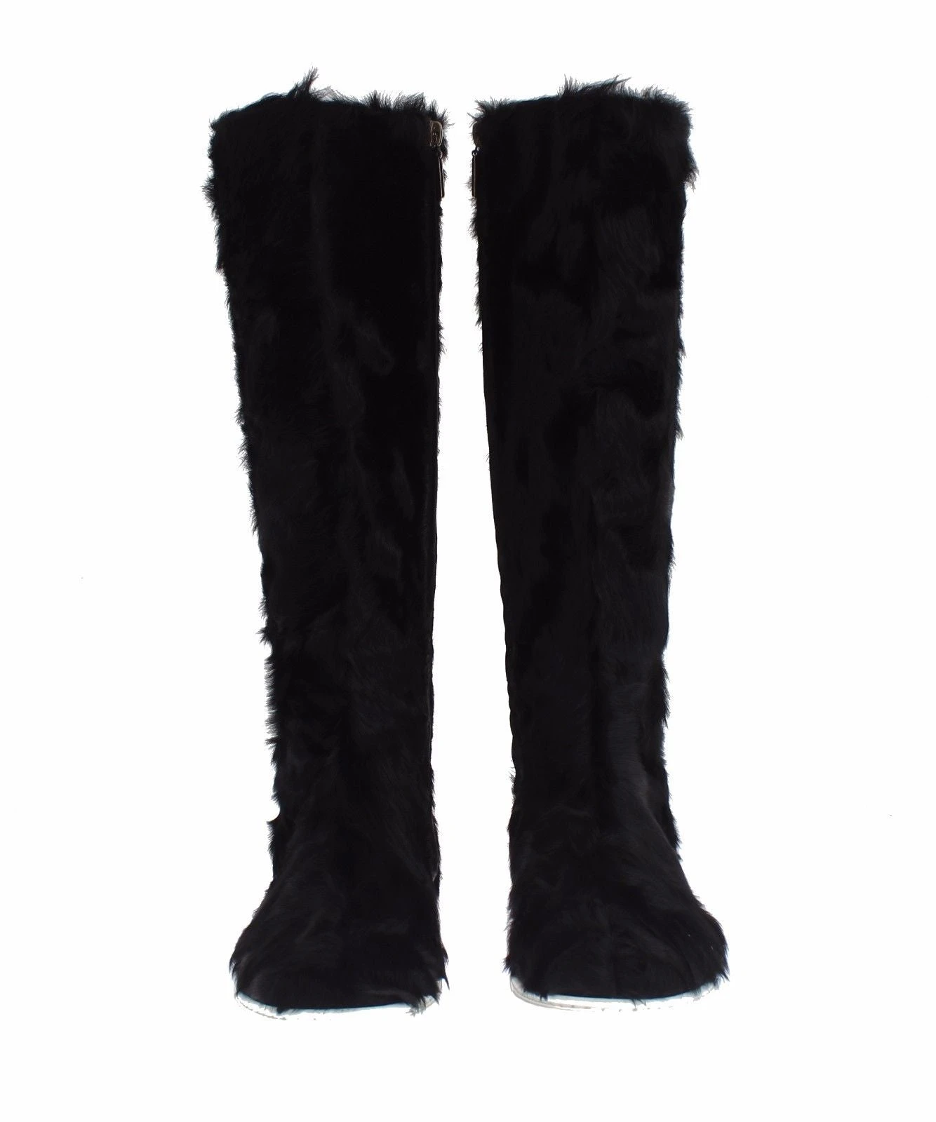Dolce & Gabbana Black Xiangao Lamb Fur Leather Women's Boots 4 Dolce & Gabbana Black Xiangao Lamb Fur Leather Women's Boots - Image 2