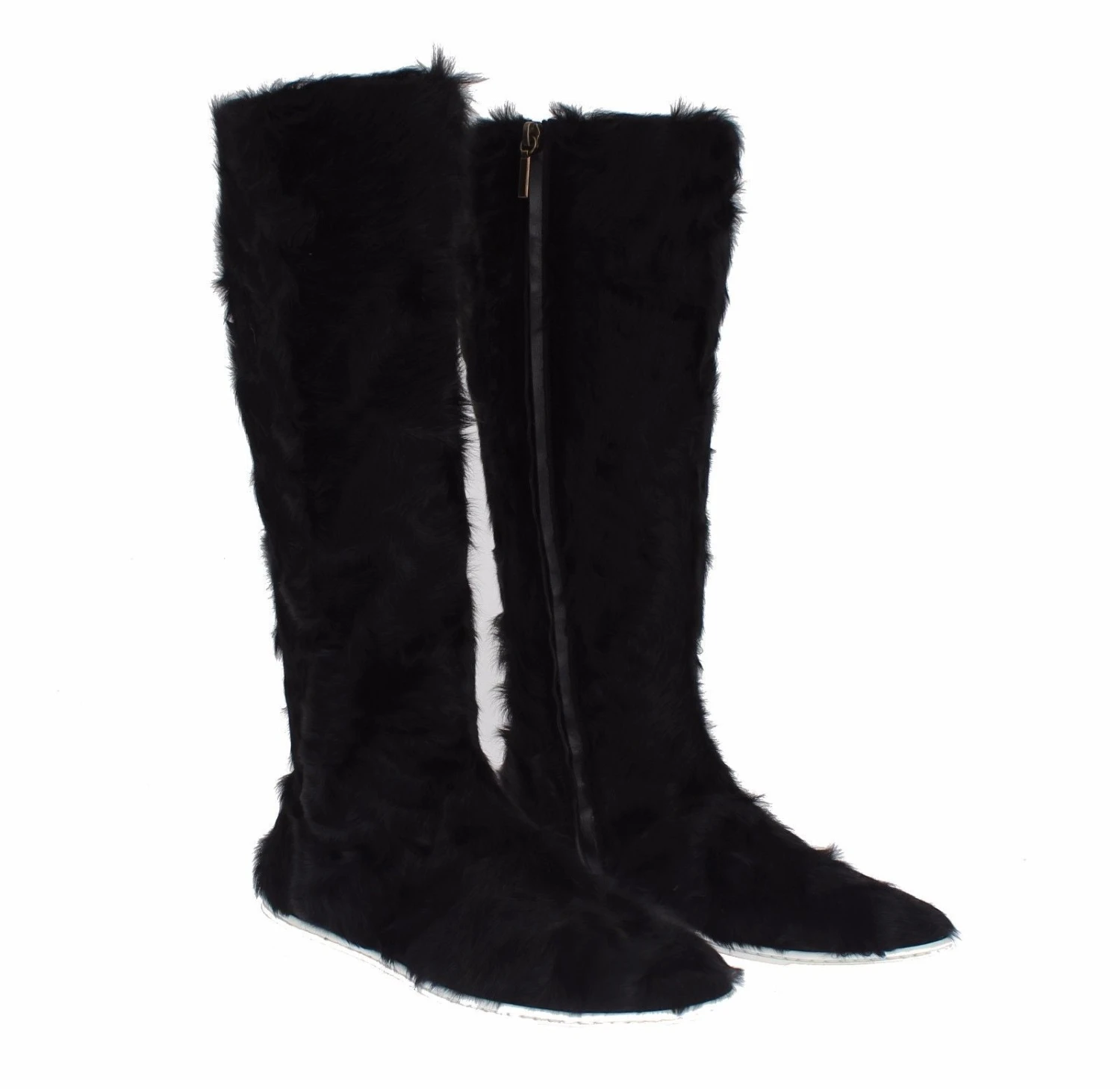 Dolce & Gabbana Black Xiangao Lamb Fur Leather Women's Boots 5 Dolce & Gabbana Black Xiangao Lamb Fur Leather Women's Boots - Image 3