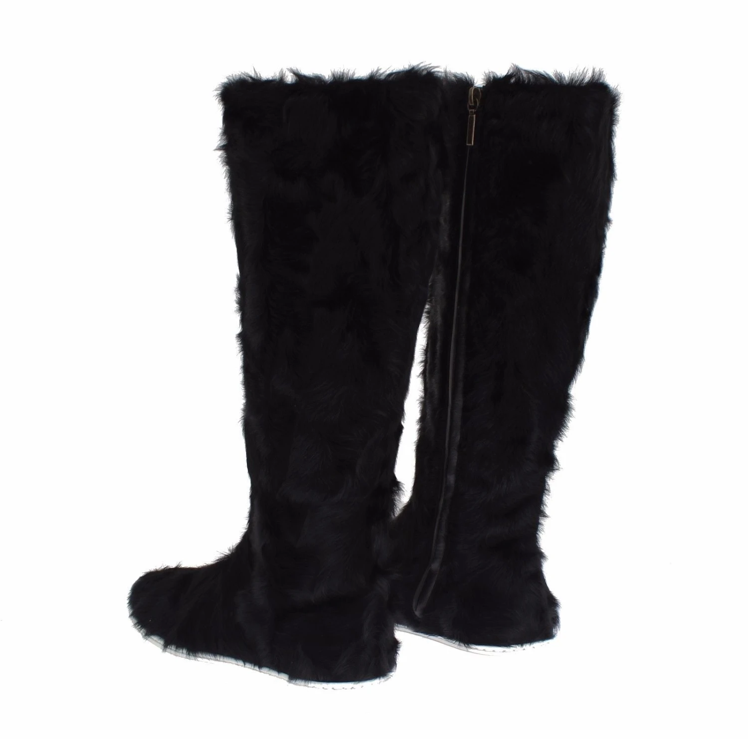 Dolce & Gabbana Black Xiangao Lamb Fur Leather Women's Boots 6 Dolce & Gabbana Black Xiangao Lamb Fur Leather Women's Boots - Image 4