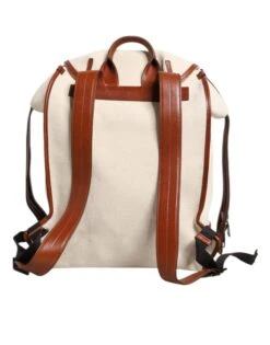 Dolce & Gabbana Beige Brown Canvas Leather Travel Back Pack Men's Bag (Pre-Owned) 10 Dolce & Gabbana Beige Brown Canvas Leather Travel Back Pack Men's Bag (Pre-Owned) -Lux Lair Store 6036952