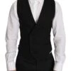 Dolce & Gabbana Gray Wool Double Breasted Waistcoat Men's Vest 2 Dolce & Gabbana Gray Wool Double Breasted Waistcoat Men's Vest -Lux Lair Store 605235