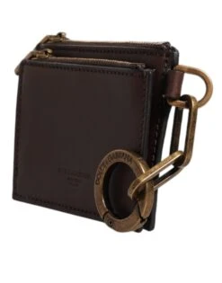 Dolce & Gabbana Brown Leather Zip Logo Keyring Coin Purse Keyring Men's Wallet (Pre-Owned) 9 Dolce & Gabbana Brown Leather Zip Logo Keyring Coin Purse Keyring Men's Wallet (Pre-Owned) -Lux Lair Store 6054556