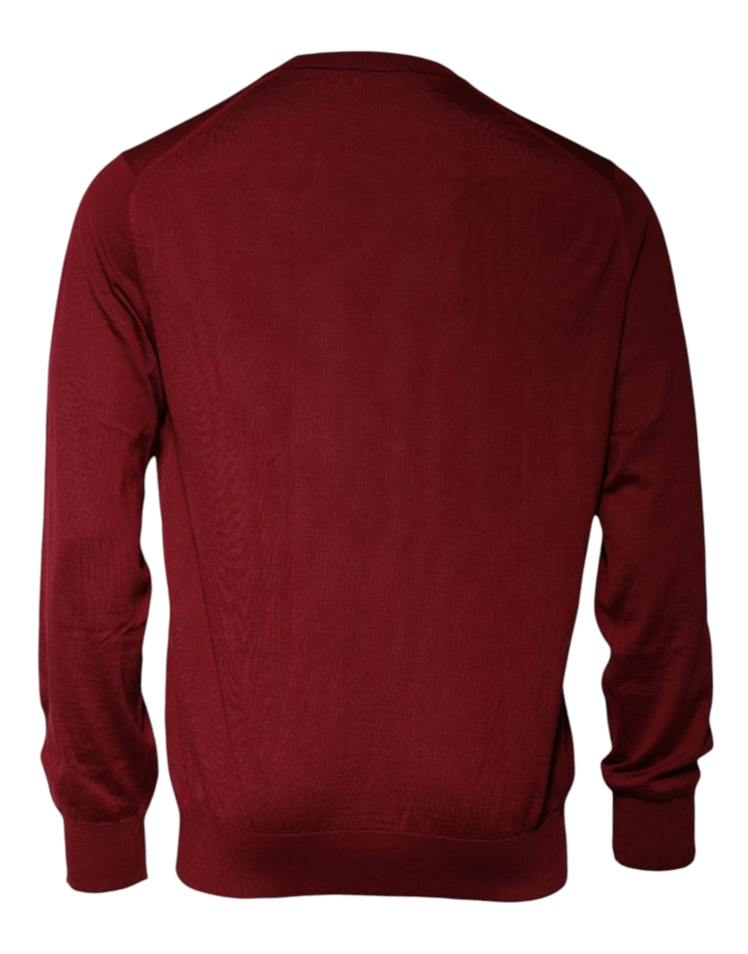 Dolce & Gabbana Maroon Cashmere Crew Neck Pullover Men's Sweater (Pre-Owned) 4 Dolce & Gabbana Maroon Cashmere Crew Neck Pullover Men's Sweater (Pre-Owned) - Image 2