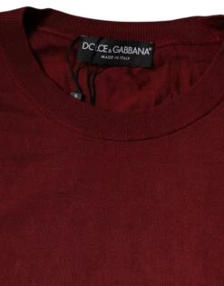 Dolce & Gabbana Maroon Cashmere Crew Neck Pullover Men's Sweater (Pre-Owned) 8 Dolce & Gabbana Maroon Cashmere Crew Neck Pullover Men's Sweater (Pre-Owned) -Lux Lair Store 6095282
