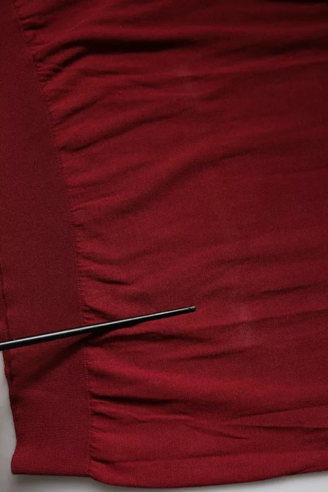 Dolce & Gabbana Maroon Cashmere Crew Neck Pullover Men's Sweater (Pre-Owned) 6 Dolce & Gabbana Maroon Cashmere Crew Neck Pullover Men's Sweater (Pre-Owned) - Image 4