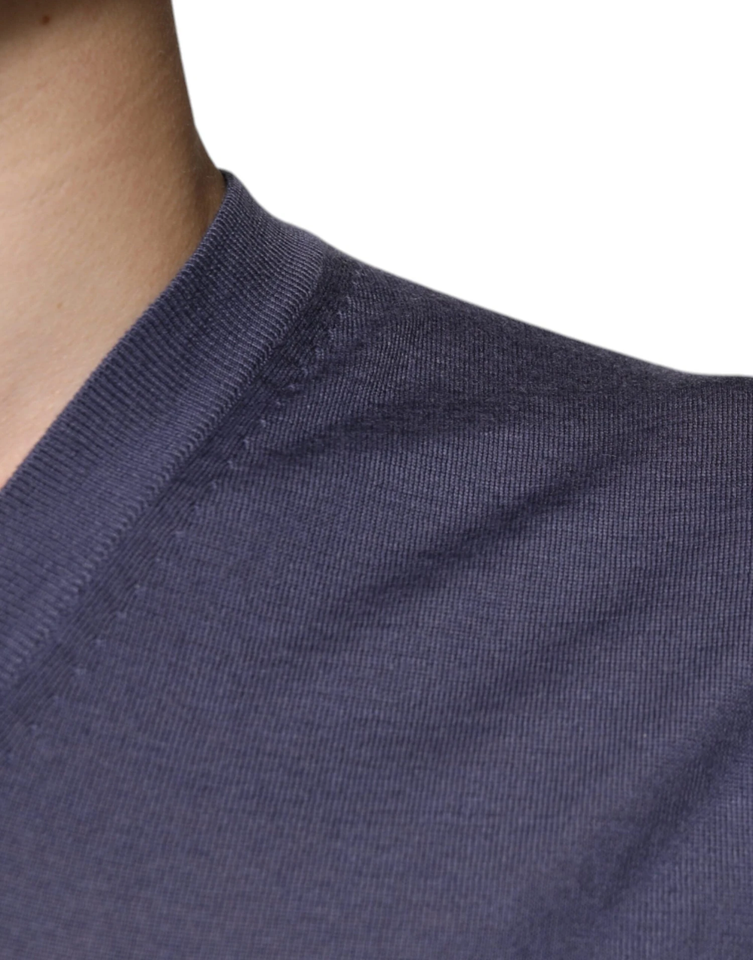 Dolce & Gabbana Gray Cashmere V-neck Men Pullover Men's Sweater (Pre-Owned) 7 Dolce & Gabbana Gray Cashmere V-neck Men Pullover Men's Sweater (Pre-Owned) - Image 5