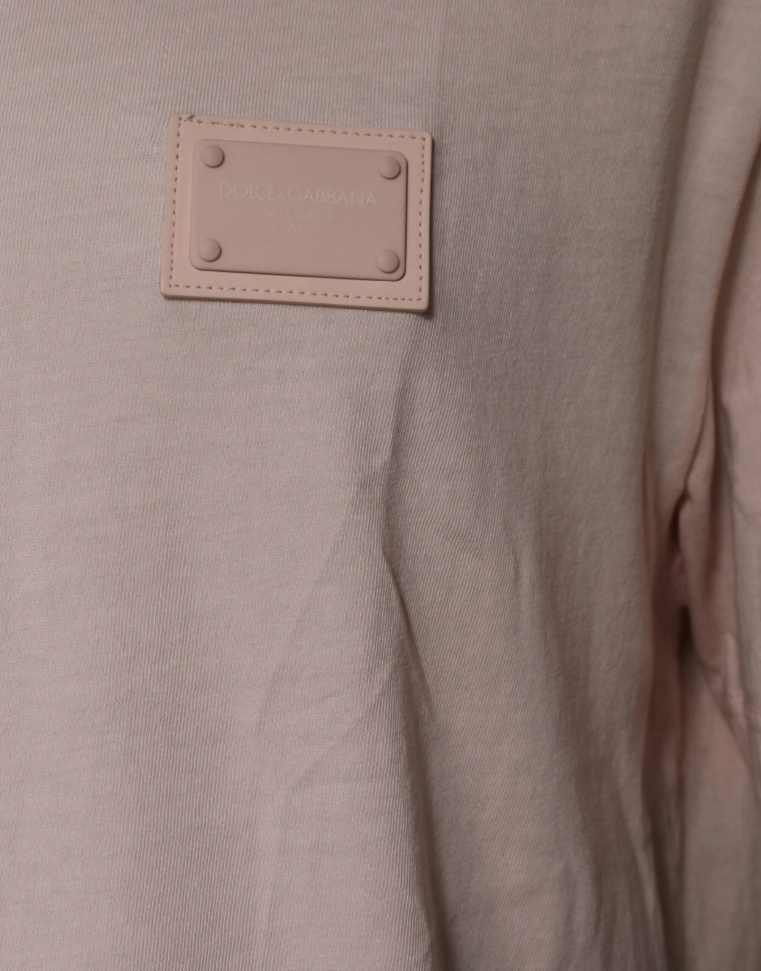 Dolce & Gabbana Beige Logo Crew Neck Short Sleeves Men's T-shirt (Pre-Owned) 4 Dolce & Gabbana Beige Logo Crew Neck Short Sleeves Men's T-shirt (Pre-Owned) - Image 2