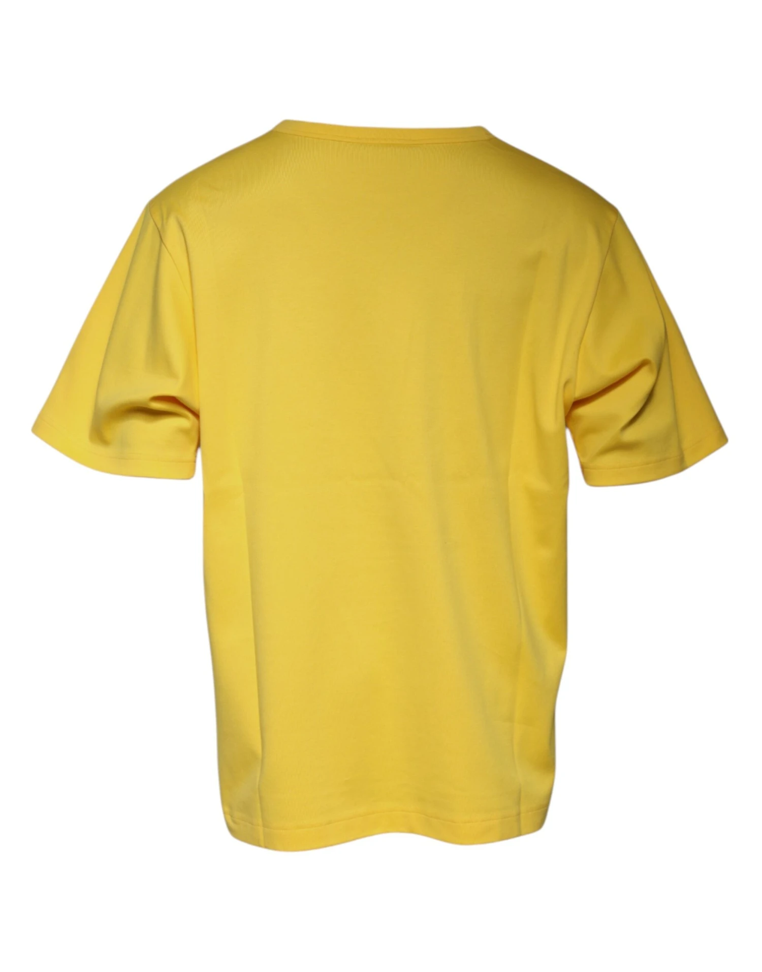 Dolce & Gabbana Yellow Crew Neck Short Sleeves Men's T-shirt 4 Dolce & Gabbana Yellow Crew Neck Short Sleeves Men's T-shirt - Image 2
