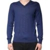 Dolce & Gabbana Navy Blue Cashmere V-neck Pullover Men's Sweater -Lux Lair Store 6106921