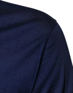 Dolce & Gabbana Navy Blue Cashmere V-neck Pullover Men's Sweater -Lux Lair Store 6106972