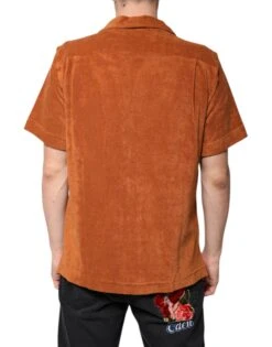 Dolce & Gabbana Hazel Cotton Velvet Button Down Collared Men's Shirt -Lux Lair Store 6109862