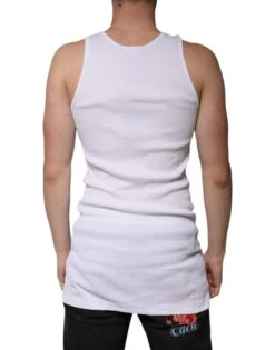 Dolce & Gabbana White Cotton Sleeveless Round Neck Tank Men's T-shirt (Pre-Owned) 9 Dolce & Gabbana White Cotton Sleeveless Round Neck Tank Men's T-shirt (Pre-Owned) -Lux Lair Store 6110040