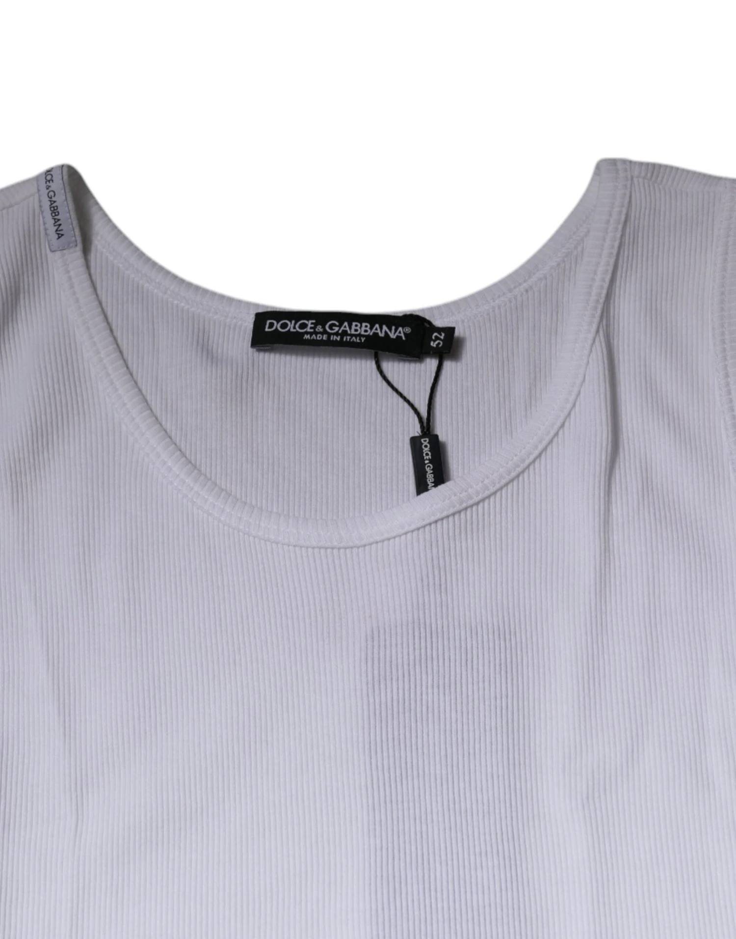 Dolce & Gabbana White Cotton Sleeveless Round Neck Tank Men's T-shirt (Pre-Owned) 7 Dolce & Gabbana White Cotton Sleeveless Round Neck Tank Men's T-shirt (Pre-Owned) - Image 5