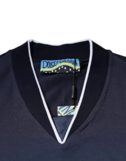 Dolce & Gabbana Multicolor Cotton Vneck Short Sleeve Men's T-shirt -Lux Lair Store 6111903