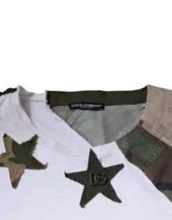 Dolce & Gabbana White Camouflage Cotton Crew Neck Men's T-shirt (Pre-Owned) -Lux Lair Store 6123195