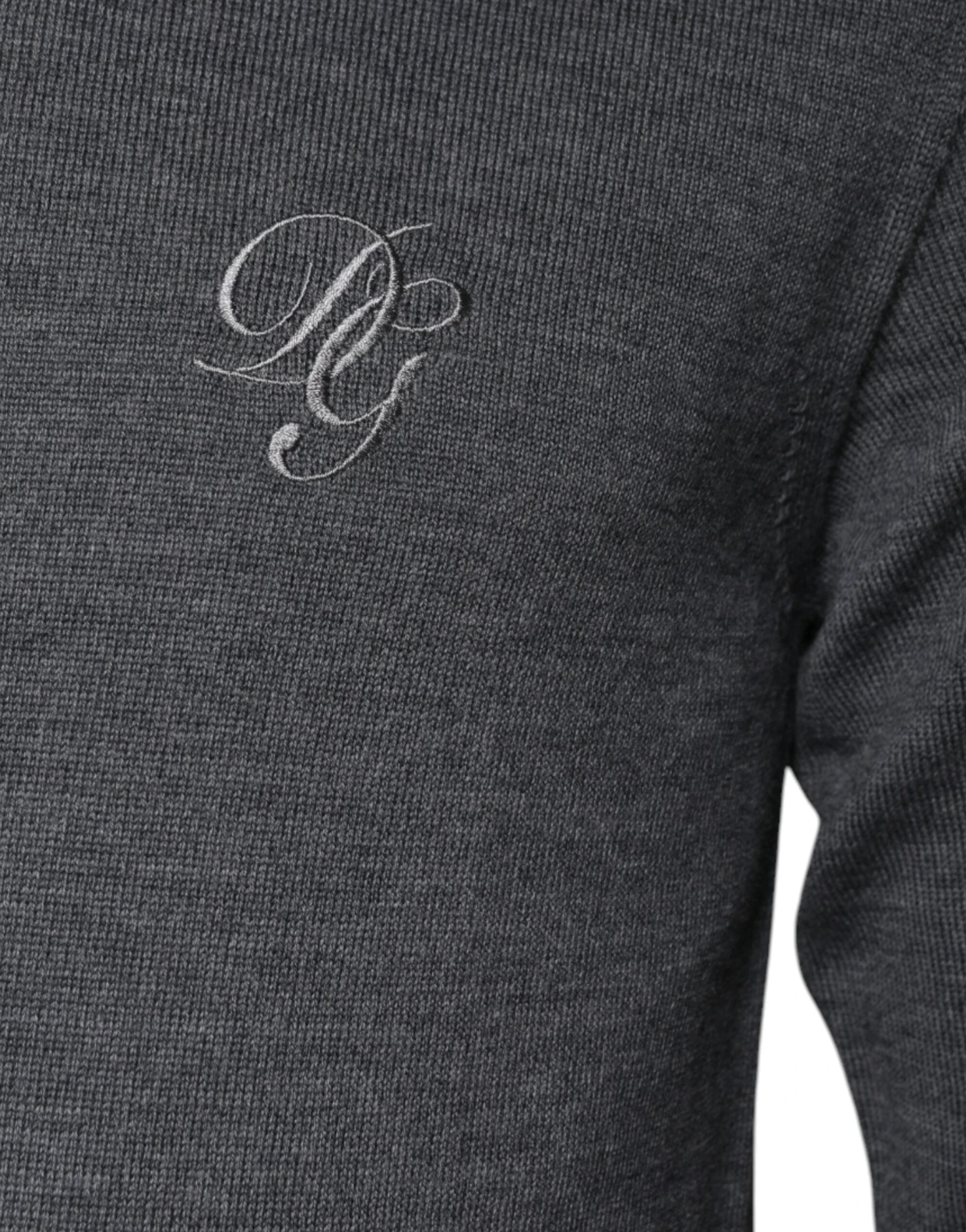 Dolce & Gabbana Gray Wool Logo Turtleneck Pullover Men's Sweater (Pre-Owned) 4 Dolce & Gabbana Gray Wool Logo Turtleneck Pullover Men's Sweater (Pre-Owned) - Image 2
