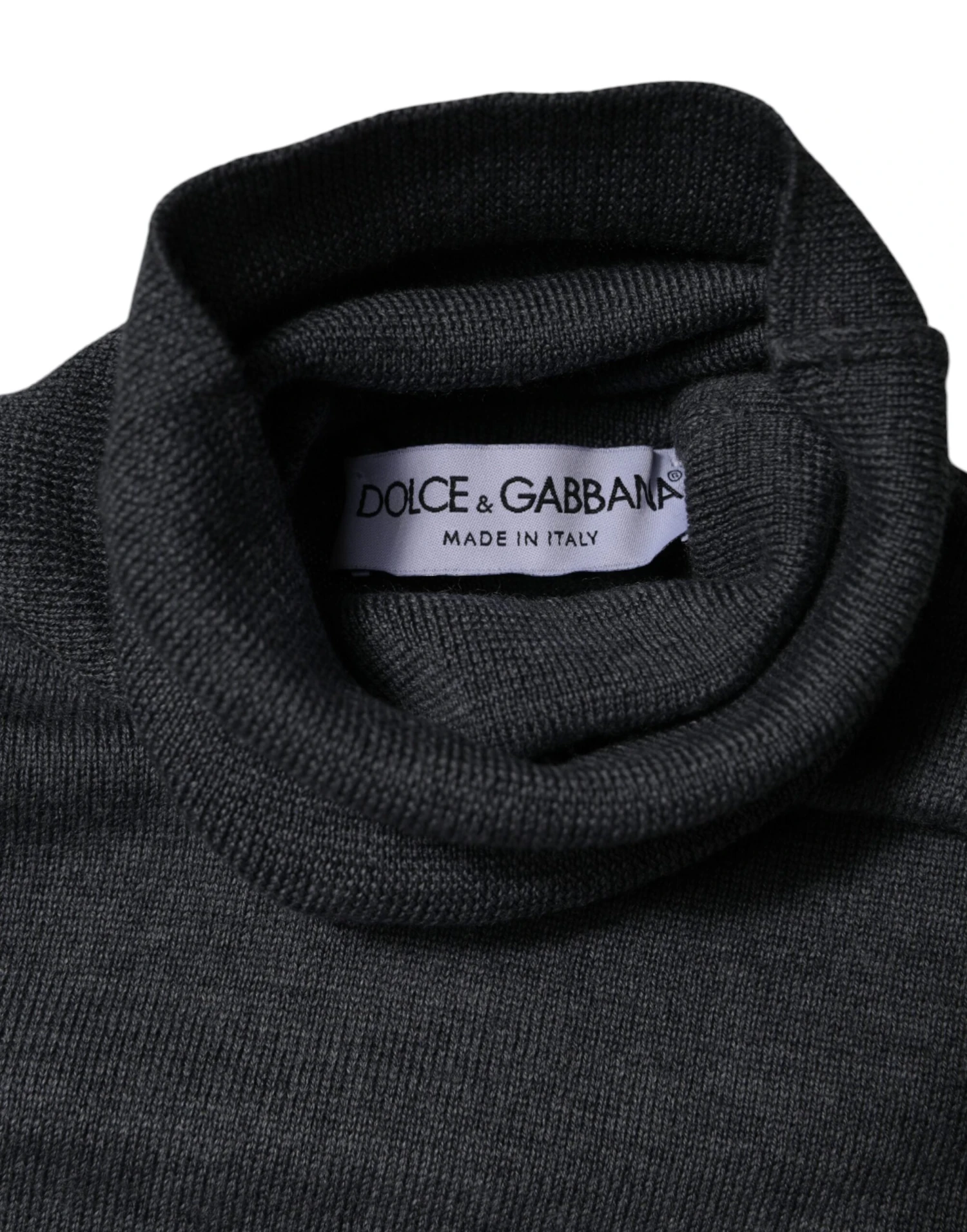 Dolce & Gabbana Gray Wool Logo Turtleneck Pullover Men's Sweater (Pre-Owned) 6 Dolce & Gabbana Gray Wool Logo Turtleneck Pullover Men's Sweater (Pre-Owned) - Image 4