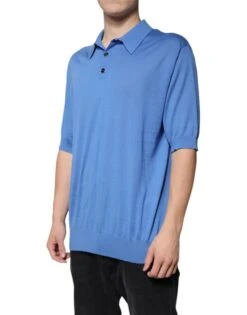 Dolce & Gabbana Blue Collared Short Sleeves Polo Men's T-shirt (Pre-Owned) 8 Dolce & Gabbana Blue Collared Short Sleeves Polo Men's T-shirt (Pre-Owned) -Lux Lair Store 6126581