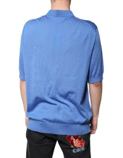 Dolce & Gabbana Blue Collared Short Sleeves Polo Men's T-shirt (Pre-Owned) 9 Dolce & Gabbana Blue Collared Short Sleeves Polo Men's T-shirt (Pre-Owned) -Lux Lair Store 6126582