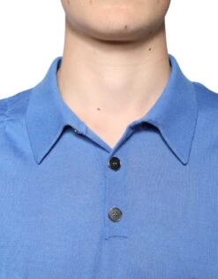 Dolce & Gabbana Blue Collared Short Sleeves Polo Men's T-shirt (Pre-Owned) 10 Dolce & Gabbana Blue Collared Short Sleeves Polo Men's T-shirt (Pre-Owned) -Lux Lair Store 6126583
