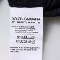 Dolce & Gabbana Blue Cashmere Turtleneck Pullover Men's Sweater (Pre-Owned) -Lux Lair Store 6126615