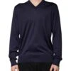 Dolce & Gabbana Navy Blue Silk V-neck Pullover Men's Sweater (Pre-Owned) 1 Dolce & Gabbana Navy Blue Silk V-neck Pullover Men's Sweater (Pre-Owned) -Lux Lair Store 6127377