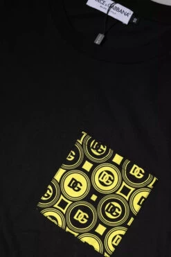 Dolce & Gabbana Black Logo Print Cotton Short Sleeve Men's T-shirt -Lux Lair Store 6128978
