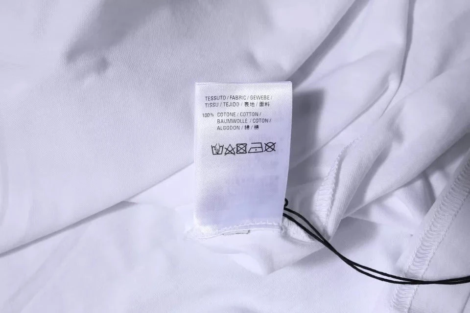 Balenciaga White Logo Cotton Crew Neck Short Sleeves Men's T-shirt (Pre-Owned) 6 Balenciaga White Logo Cotton Crew Neck Short Sleeves Men's T-shirt (Pre-Owned) - Image 4