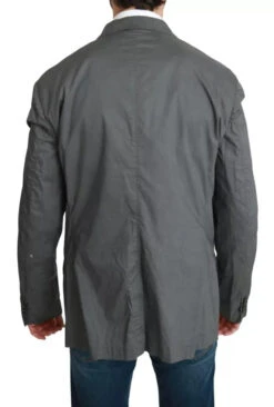Dolce & Gabbana Gray Cotton Single Breasted Formal Men's Blazer -Lux Lair Store 6138680