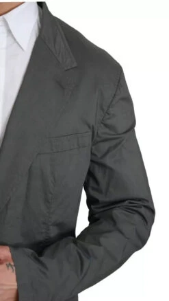 Dolce & Gabbana Gray Cotton Single Breasted Formal Men's Blazer -Lux Lair Store 6138681