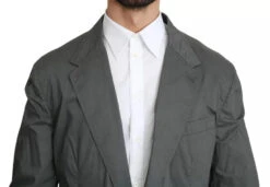 Dolce & Gabbana Gray Cotton Single Breasted Formal Men's Blazer -Lux Lair Store 6138682