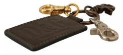 Dolce & Gabbana Green Leather D&G Logo Metal Ring Hook Keyring Men's Keychain -Lux Lair Store 6141402