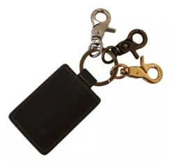 Dolce & Gabbana Green Leather D&G Logo Metal Ring Hook Keyring Men's Keychain -Lux Lair Store 6141403