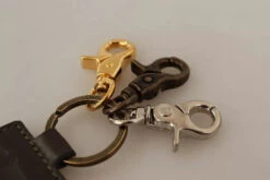Dolce & Gabbana Green Leather D&G Logo Metal Ring Hook Keyring Men's Keychain -Lux Lair Store 6141405