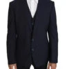 Dolce & Gabbana Blue Wool MARTINI Blazer Vest 2 Men's Piece -Lux Lair Store 6153422