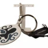 Dolce & Gabbana White Leather Printed Metal Silver Tone Keyring Men's Keychain (Pre-Owned) -Lux Lair Store 6153787