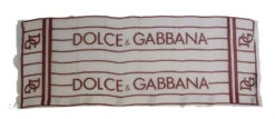 Dolce & Gabbana White Red Printed Wrap Shawl Modal Men's Scarf (Pre-Owned) -Lux Lair Store 6153911