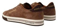Dolce & Gabbana Brown Suede Logo Low Top Sneakers Men Men's Shoes 11 Dolce & Gabbana Brown Suede Logo Low Top Sneakers Men Men's Shoes -Lux Lair Store 6153938