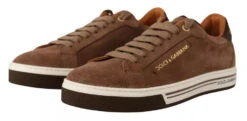 Dolce & Gabbana Brown Suede Logo Low Top Sneakers Men Men's Shoes 12 Dolce & Gabbana Brown Suede Logo Low Top Sneakers Men Men's Shoes -Lux Lair Store 6153940