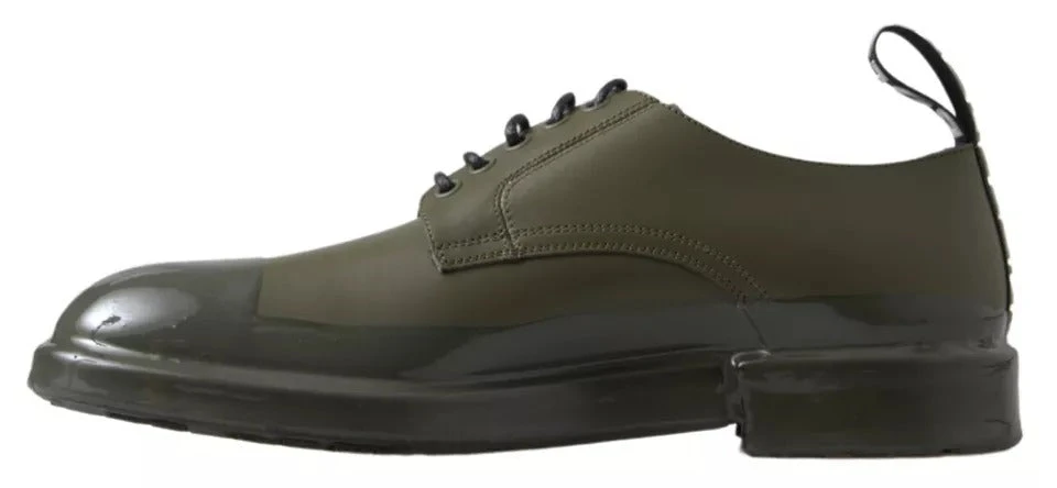 Dolce & Gabbana Green Leather Rubber Sole Dress Men's Shoes 6 Dolce & Gabbana Green Leather Rubber Sole Dress Men's Shoes - Image 4