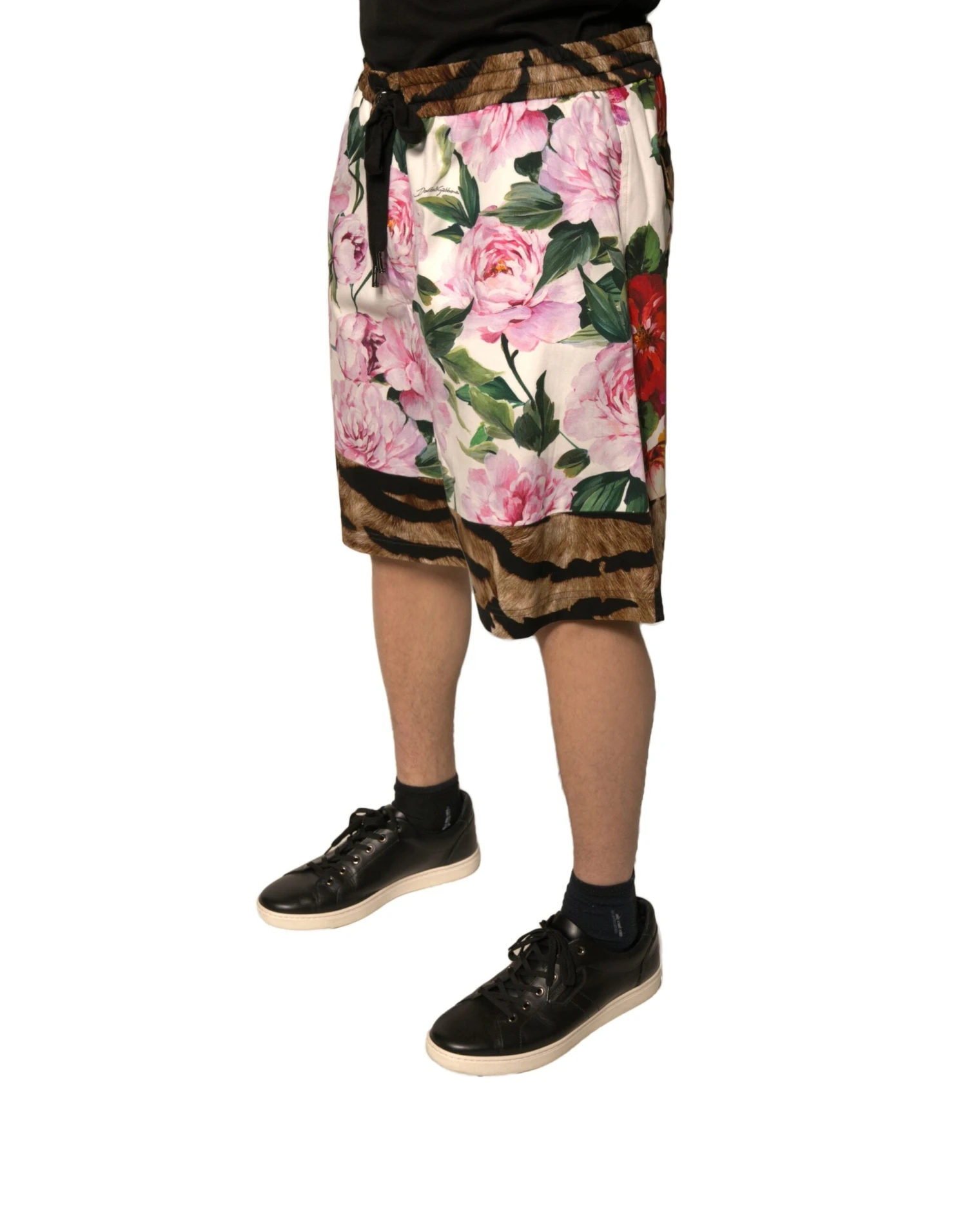 Dolce & Gabbana Multicolor Floral Cotton Men Bermuda Men's Shorts (Pre-Owned) 4 Dolce & Gabbana Multicolor Floral Cotton Men Bermuda Men's Shorts (Pre-Owned) - Image 2