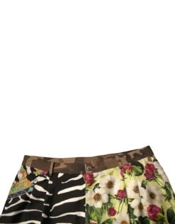 Dolce & Gabbana Multicolor Patchwork Silk Men Chino Men's Shorts 9 Dolce & Gabbana Multicolor Patchwork Silk Men Chino Men's Shorts -Lux Lair Store 6187117