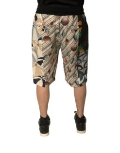 Dolce & Gabbana Multicolor Patchwork Linen Bermuda Men's Shorts (Pre-Owned) 9 Dolce & Gabbana Multicolor Patchwork Linen Bermuda Men's Shorts (Pre-Owned) -Lux Lair Store 6187186