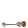 Dolce & Gabbana Silver 925 Sterling Silver Crystals Pin Collar Men's Brooch -Lux Lair Store 6192667
