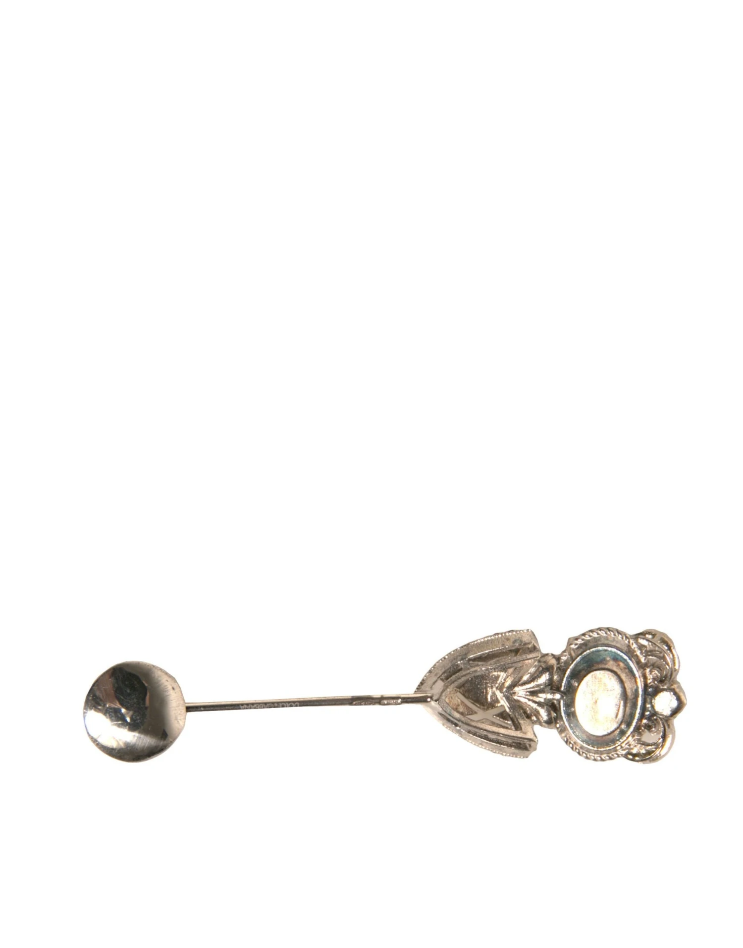 Dolce & Gabbana Silver 925 Sterling Silver Crystals Pin Collar Men's Brooch 4 Dolce & Gabbana Silver 925 Sterling Silver Crystals Pin Collar Men's Brooch - Image 2