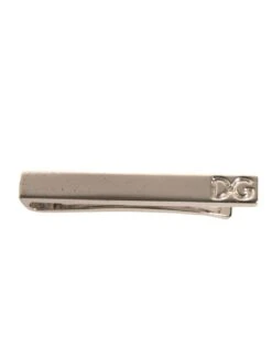 Dolce & Gabbana Silver Tone Brass Logo Branded Tie Clip Men's Bar -Lux Lair Store 6192738