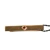 Dolce & Gabbana Gold Tone Brass Crystal Branded Tie Clip Men's Bar