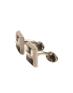 Dolce & Gabbana Silver Plated Brass Pin Crystal Men's Cufflinks (Pre-Owned) -Lux Lair Store 6192835